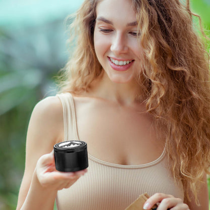 ZG1 Premium Herb Grinder 2.5 Inch - 4 Piece Aluminum Spice Mill with Magnetic Lid, Travel Case, Pollen Catcher and Scraper Tool - USA