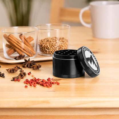 ZG1 Premium Herb Grinder 2.5 Inch - 4 Piece Aluminum Spice Mill with Magnetic Lid, Travel Case, Pollen Catcher and Scraper Tool - USA